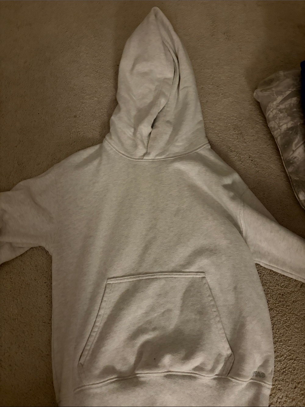 Aritzia Light Gray Terry Fleece Oversized Hoodie